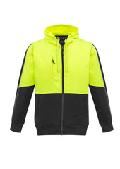 Syzmik ZT485 Unisex Hi Vis Full Zip Hoodie in Yellow/Black