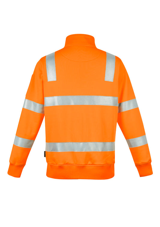 Syzmik ZT640 Unisex Hi Vis VIC Rail 1/4 Zip Pullover in Vic Rail Orange - back view