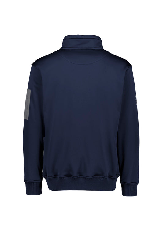 Syzmik ZT665 Unisex Streetworx Water Resistant 1/4 Zip Pullover in Navy - back view