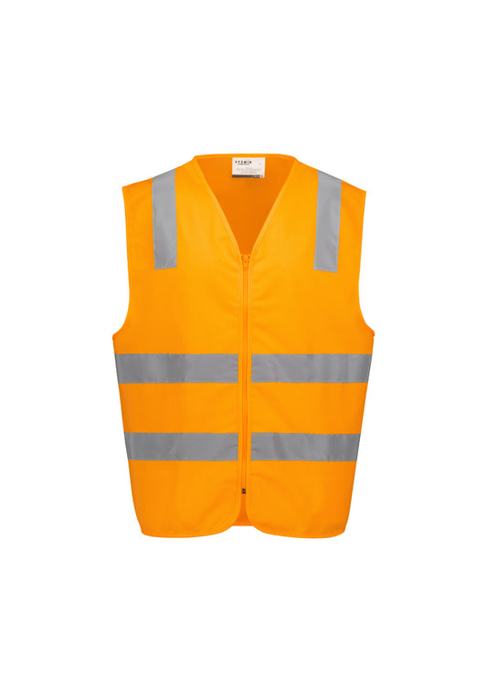 Syzmik ZV687 Unisex Hi Vis VIC Rail Zip Vest in VIC Rail Orange