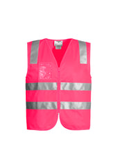 Syzmik ZV998 Unisex Hi Vis Zip Vest in Pink