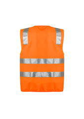 Syzmik ZV998 Unisex Hi Vis Zip Vest in Orange - back view