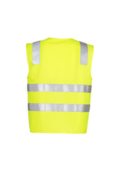 Syzmik ZV999 Unisex Hi Vis Basic Vest in Yellow - back view