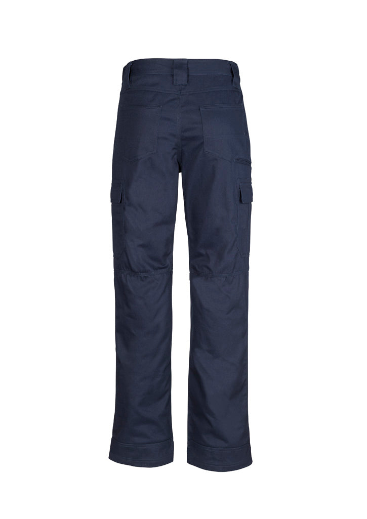 Syzmik ZW001S Mens Midweight Drill Cargo Pant (Stout) in Navy - back view