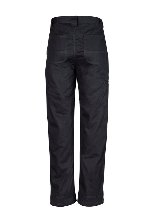 Syzmik ZW002 Mens Plain Utility Pant in Black - back view