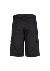Syzmik ZW012 Mens Midweight Drill Cargo Short in Black - back view