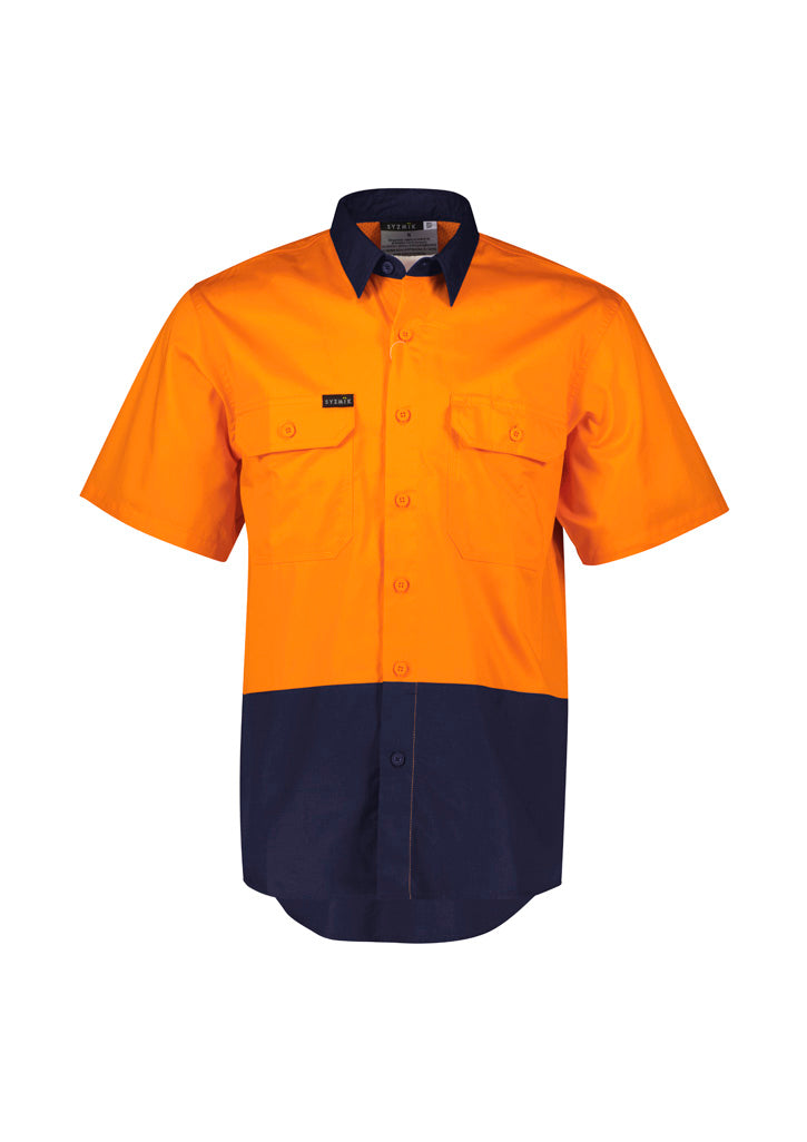 Mens Hi Vis Short Sleeve Shirt - ZW115 - syzmik-0