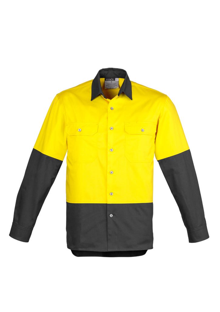 Mens Industrial Long Sleeve Shirt - ZW122 - syzmik-0