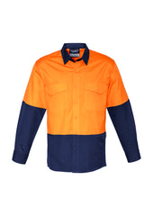 Mens Rugged Cooling Hi Vis Long Sleeve Shirt - ZW128 - syzmik-2