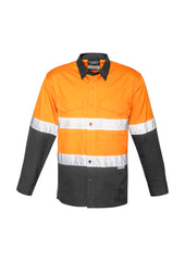 Mens Rugged Cooling HI Vis Taped Long Sleeve Shirt - ZW129 - syzmik-2