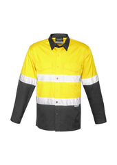 Mens Rugged Cooling HI Vis Taped Long Sleeve Shirt - ZW129 - syzmik-3