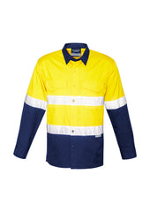 Mens Rugged Cooling HI Vis Taped Long Sleeve Shirt - ZW129 - syzmik-0