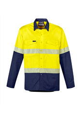 Mens Rugged Cooling Hi Vis Segmented Tape Long Sleeve Shirt - ZW229 - syzmik-0