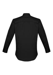 Syzmik ZW400 Mens Rugged Cooling Long Sleeve Shirt in Black - back view