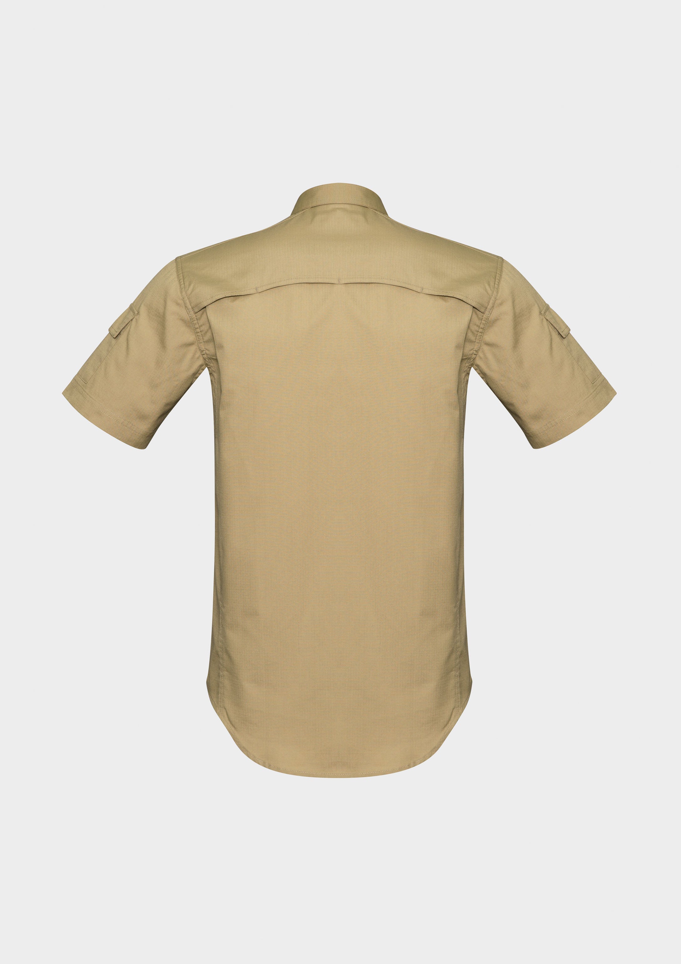 Syzmik ZW405 Mens Rugged Cooling Short Sleeve Shirt in Khaki - back view