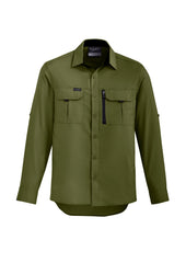 Syzmik ZW460 Mens Outdoor Long Sleeve Shirt in Army