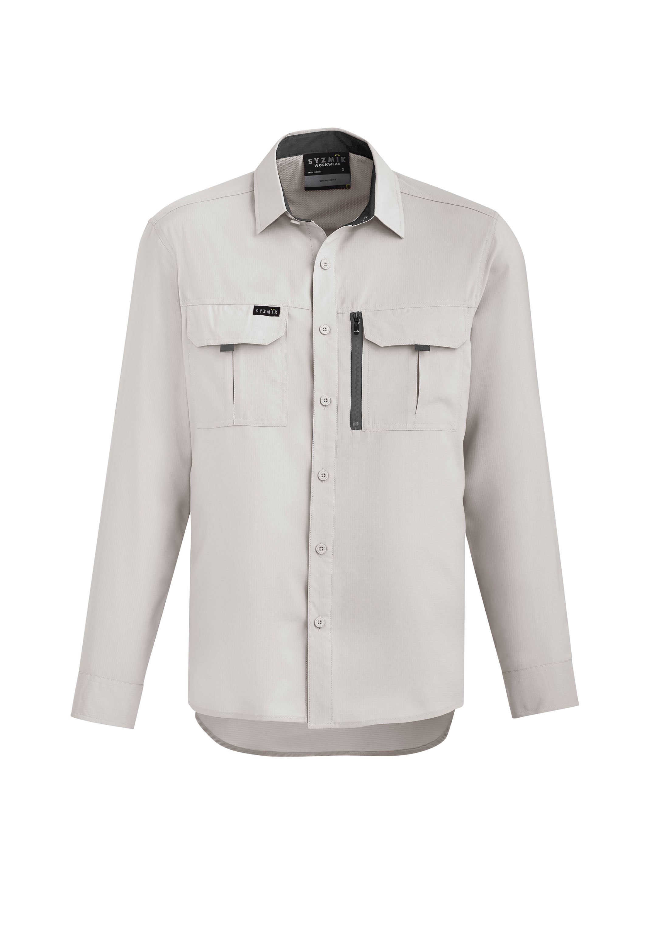 Syzmik ZW460 Mens Outdoor Long Sleeve Shirt in Natural