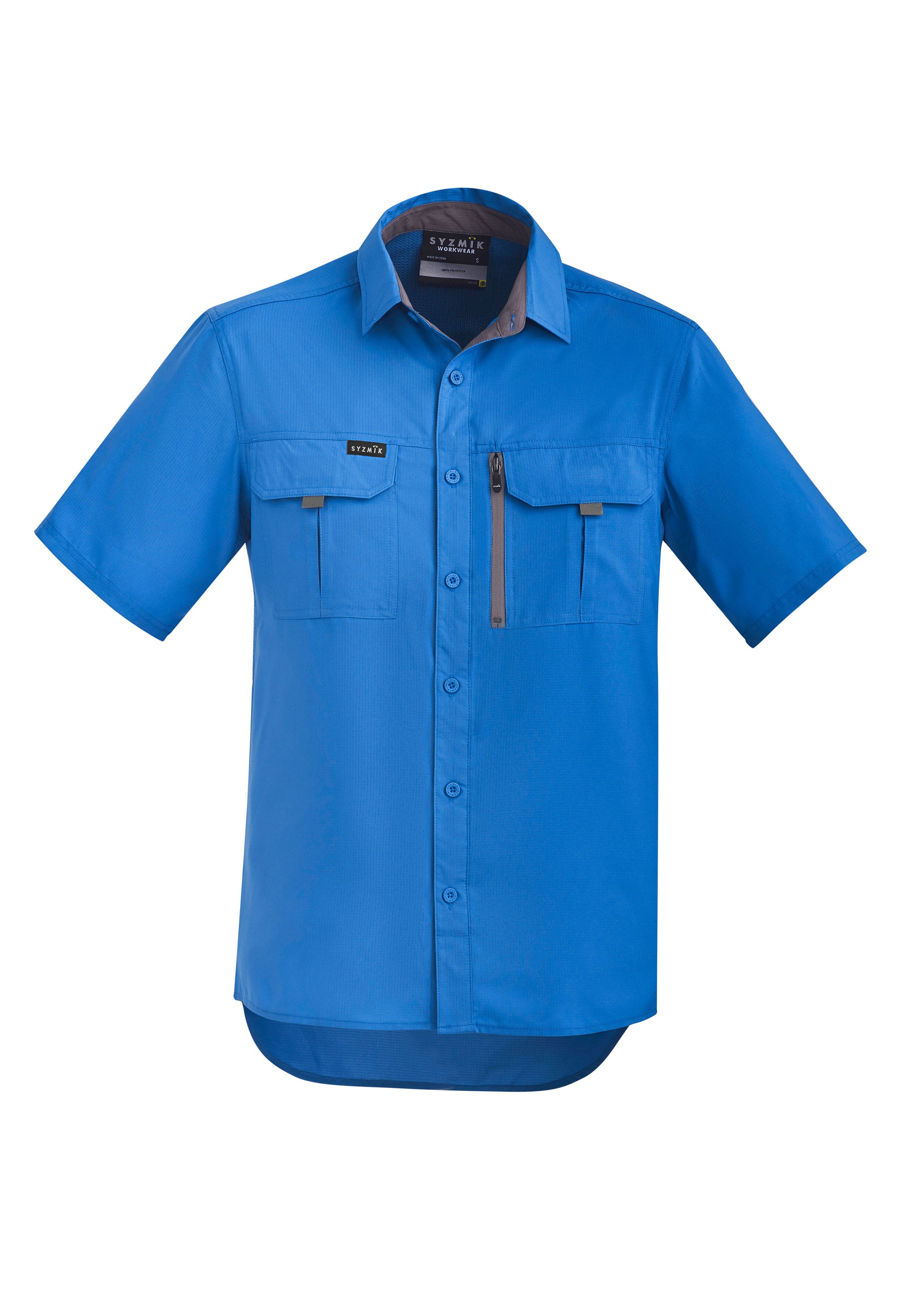 Syzmik ZW465 Mens Outdoor Short Sleeve Shirt in Cobalt
