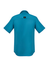 Syzmik ZW465 Mens Outdoor Short Sleeve Shirt in Diesel - back view