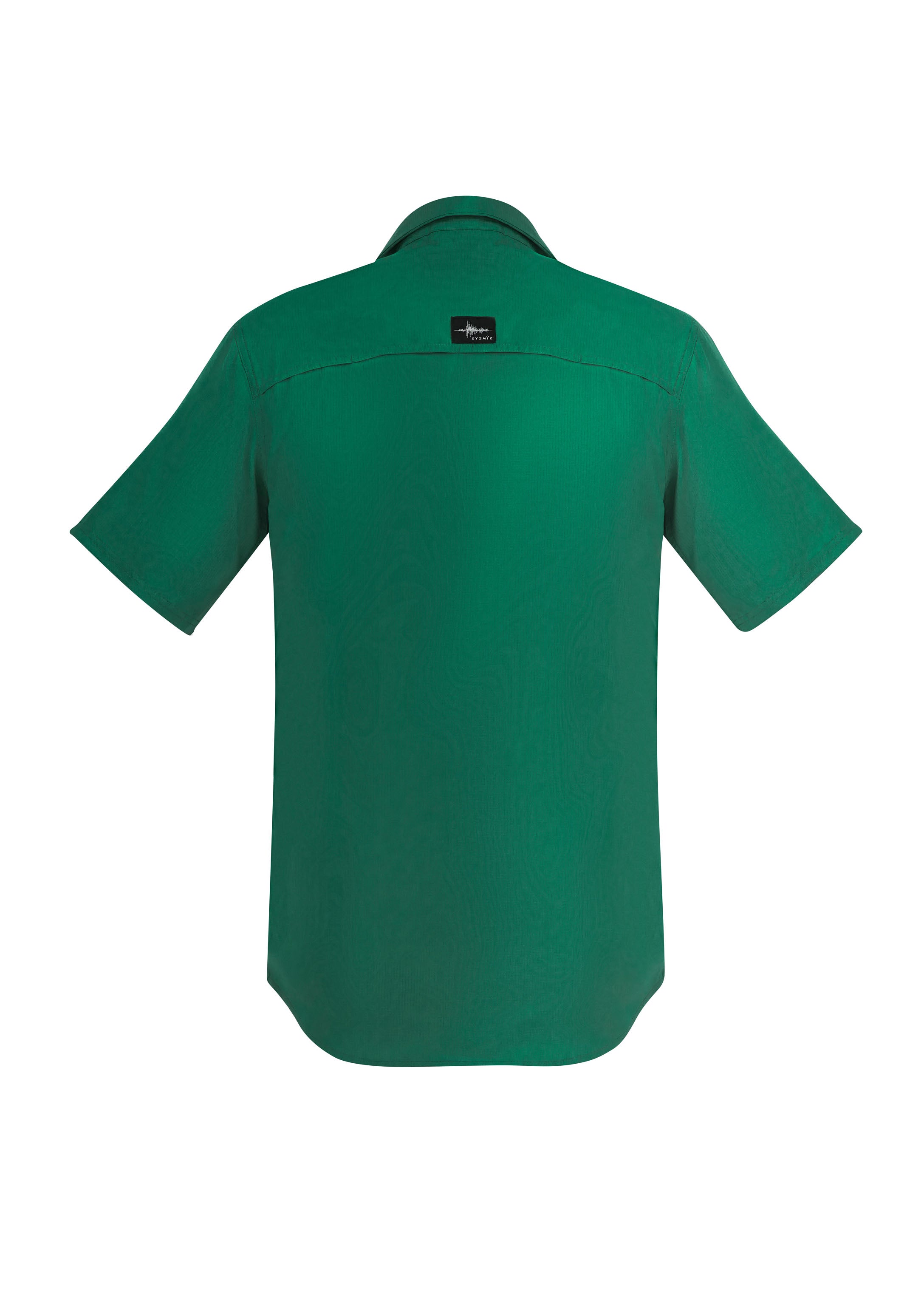 Syzmik ZW465 Mens Outdoor Short Sleeve Shirt in Green - back view
