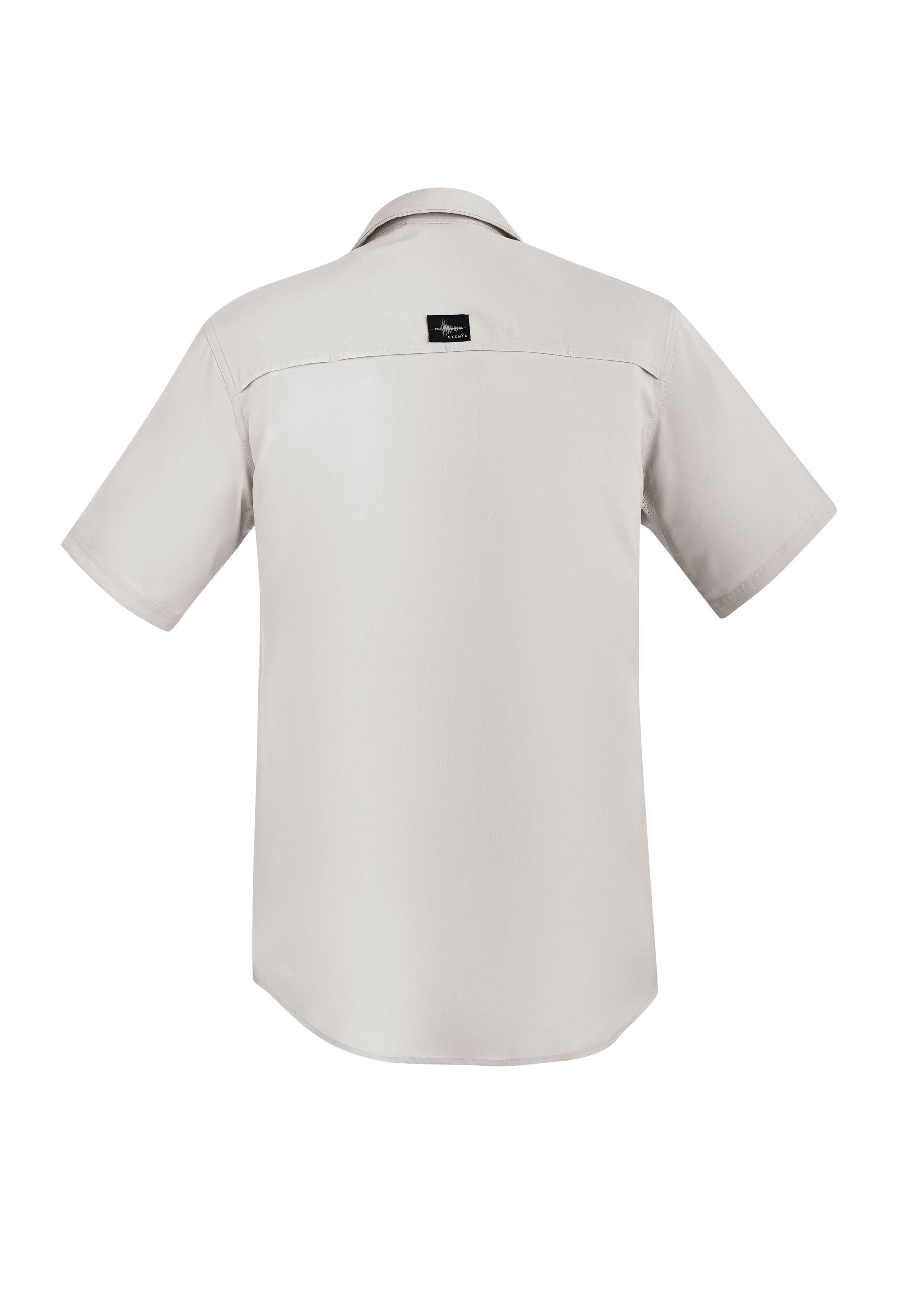 Syzmik ZW465 Mens Outdoor Short Sleeve Shirt in Natural - back view