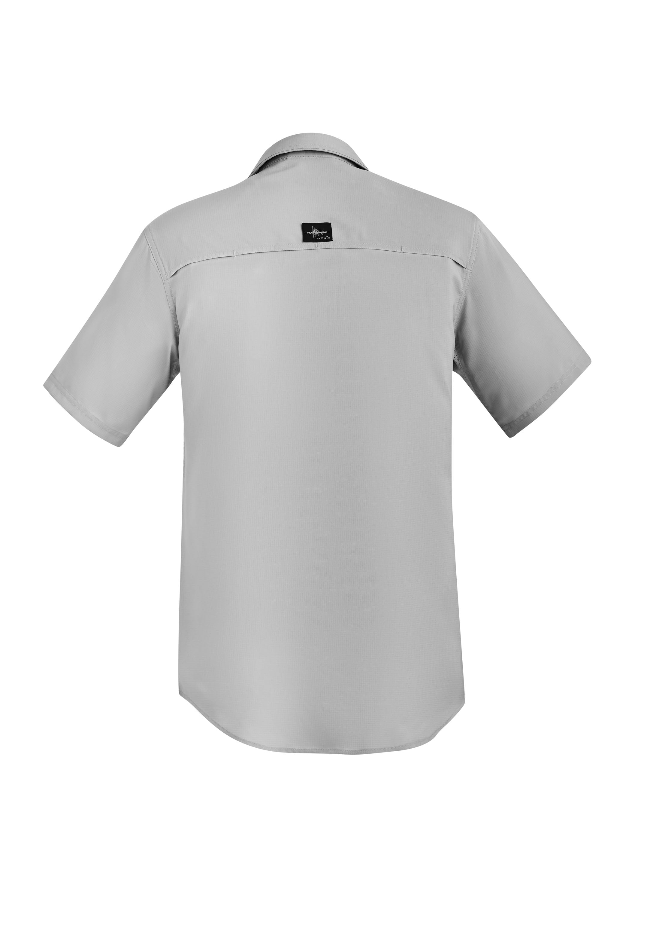 Syzmik ZW465 Mens Outdoor Short Sleeve Shirt in Stone - back view