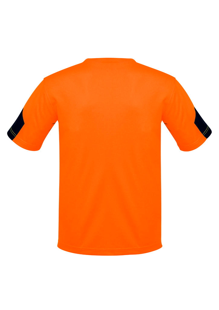 Syzmik ZW505 Mens Hi Vis Squad Tee in Orange/Navy - back view