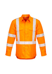 Mens Hi Vis X Back Taped Long Sleeve Shirt - ZW690 - syzmik-0