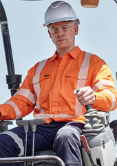 Mens Hi Vis X Back NSW Rail Shirt - Segmented Tape - ZW692 - syzmik-0