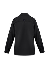 Syzmik ZW760 Womens Outdoor Long Sleeve Shirt in Black - back view
