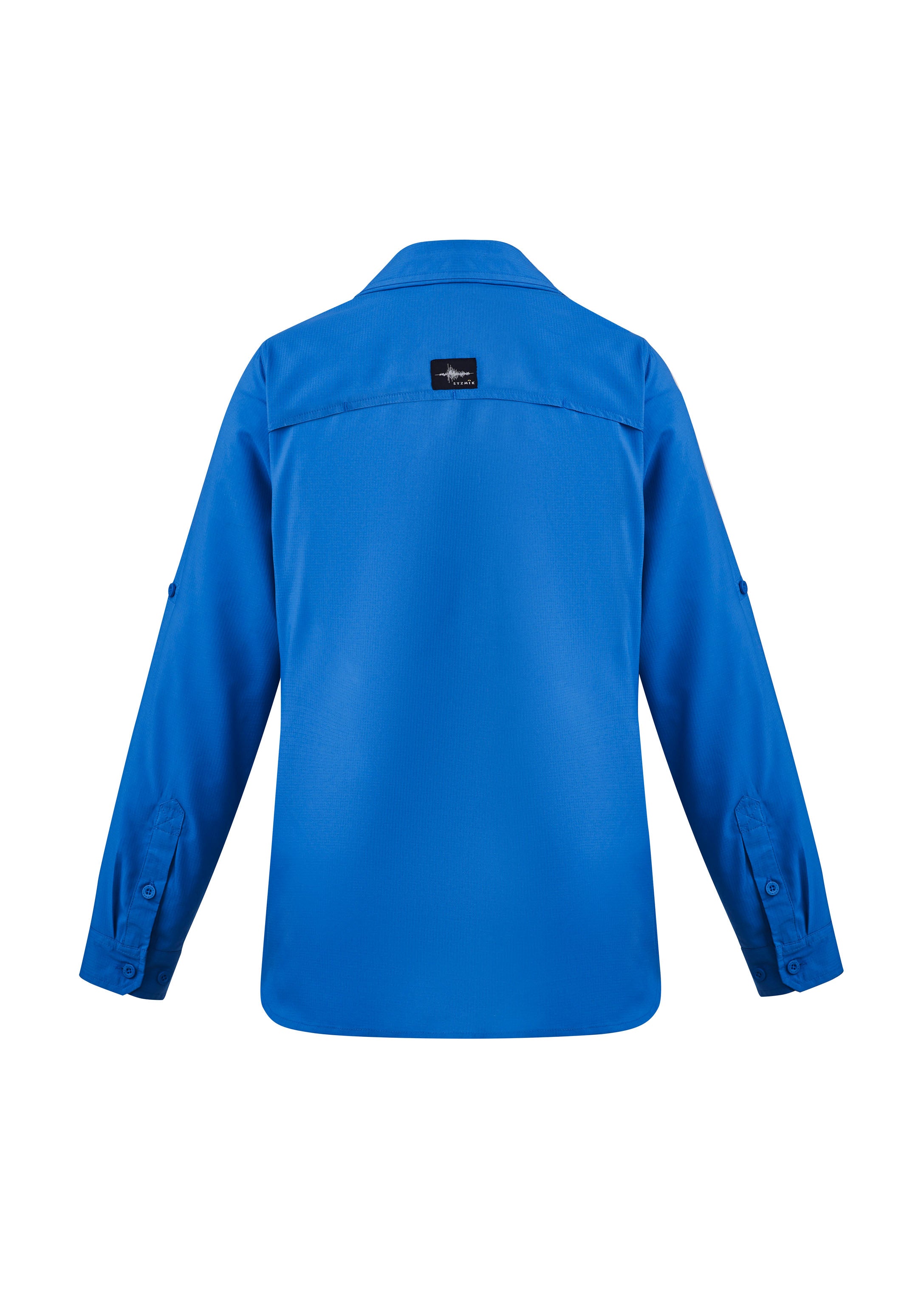 Syzmik ZW760 Womens Outdoor Long Sleeve Shirt in Cobalt - back view