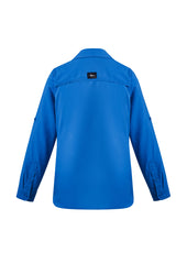 Syzmik ZW760 Womens Outdoor Long Sleeve Shirt in Cobalt - back view