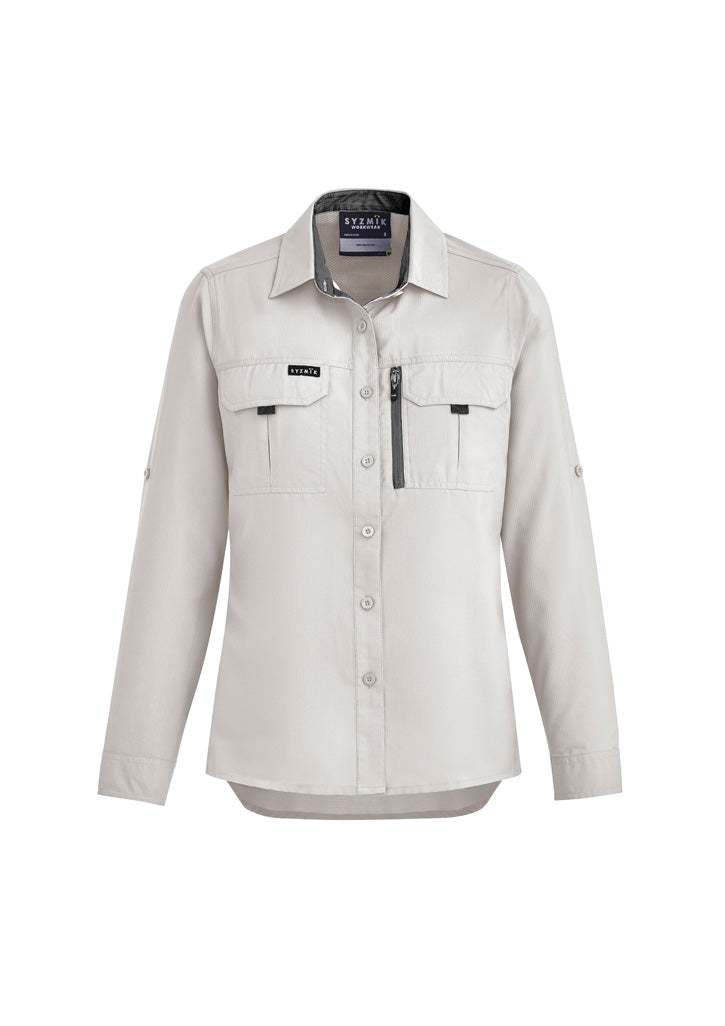 Syzmik ZW760 Womens Outdoor Long Sleeve Shirt in Natural