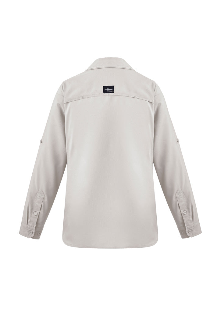 Syzmik ZW760 Womens Outdoor Long Sleeve Shirt in Natural - back view