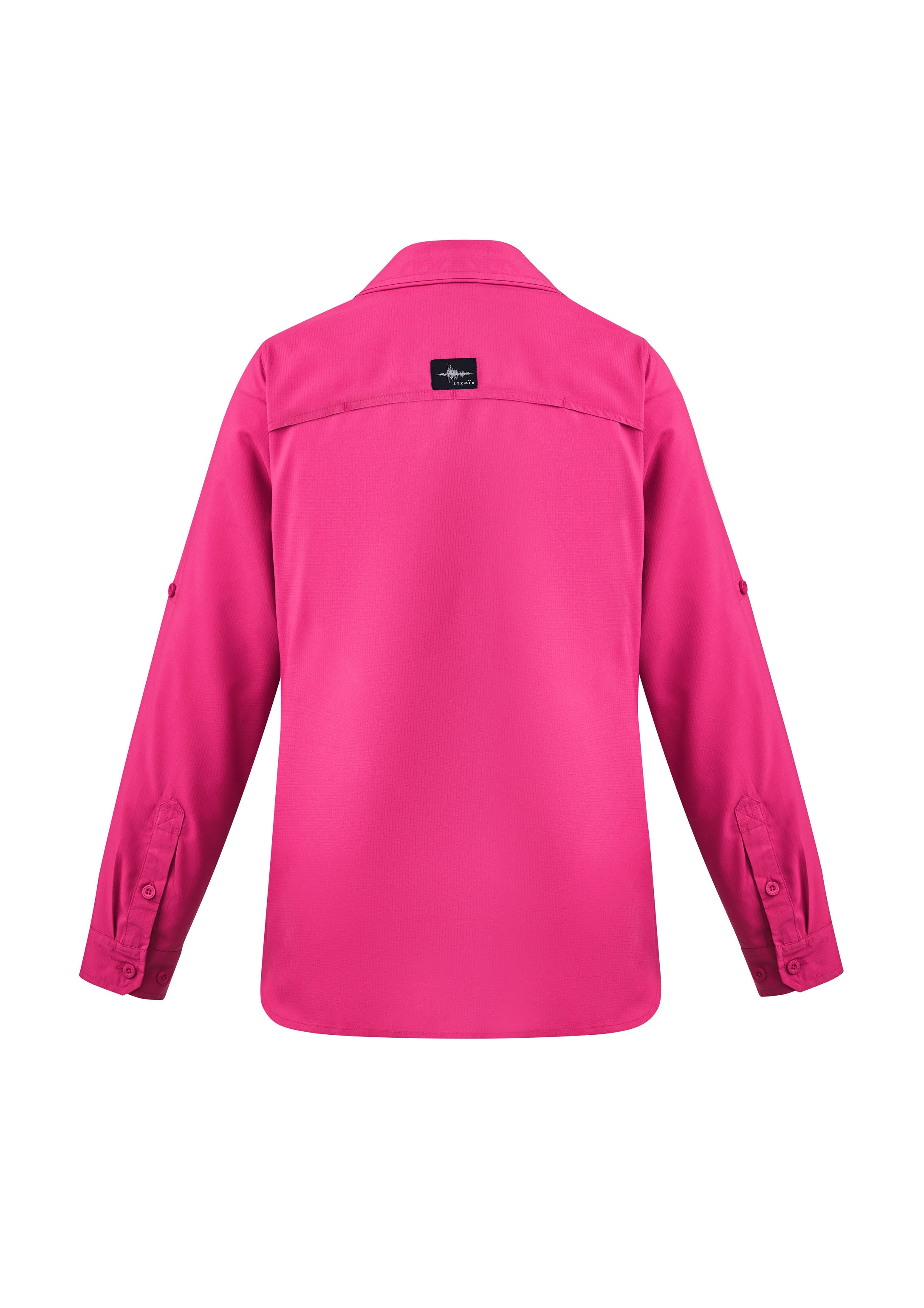 Syzmik ZW760 Womens Outdoor Long Sleeve Shirt in Pink - back view