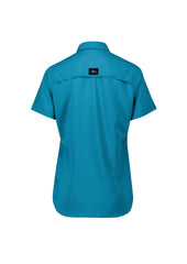 Syzmik ZW765 Womens Outdoor Short Sleeve Shirt in Diesel - back view