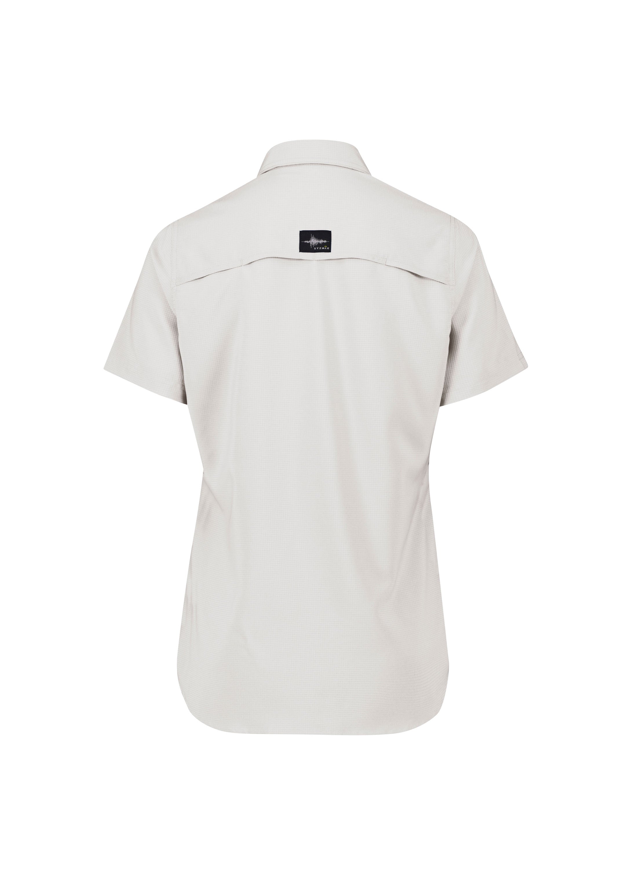 Syzmik ZW765 Womens Outdoor Short Sleeve Shirt in Natural - back view