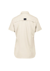 Syzmik ZW765 Womens Outdoor Short Sleeve Shirt in Sand - back view