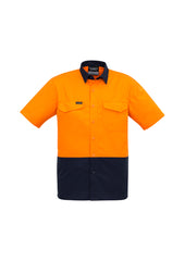 Mens Rugged Cooling Hi Vis Short Sleeve Shirt - ZW815 - syzmik-0