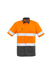 Mens Rugged Cooling HI Vis Taped Short Sleeve Shirt - ZW835 - syzmik-3