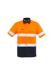 Mens Rugged Cooling HI Vis Taped Short Sleeve Shirt - ZW835 - syzmik-0