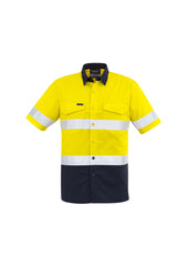 Mens Rugged Cooling HI Vis Taped Short Sleeve Shirt - ZW835 - syzmik-1