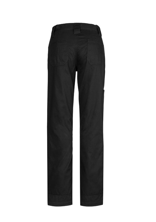 Syzmik ZWL002 Womens Plain Utility Pant in Black - back view