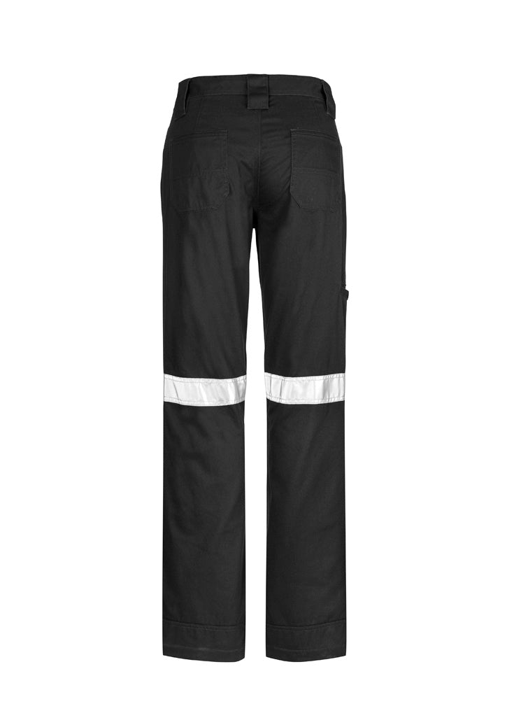 Syzmik ZWL004 Womens Taped Utility Pant in Black - back view
