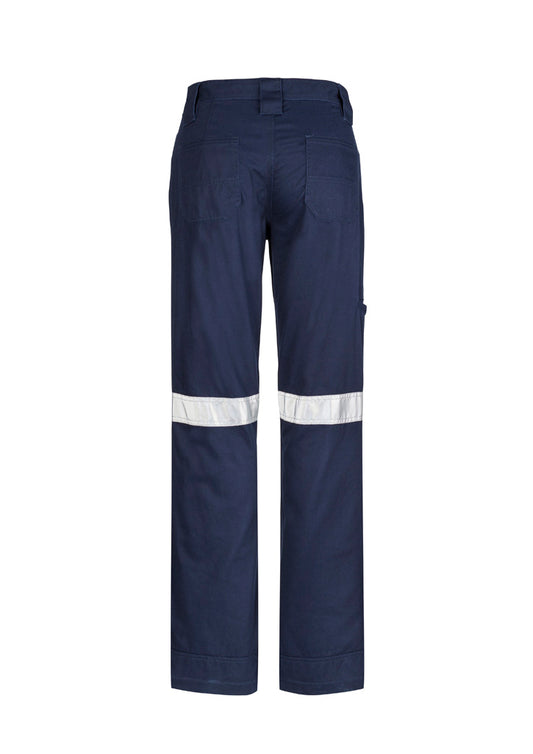 Syzmik ZWL004 Womens Taped Utility Pant in Navy - back view