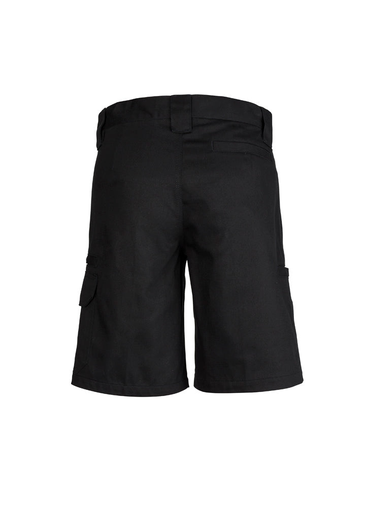 Syzmik ZWL011 Womens Plain Utility Short in Black - back view